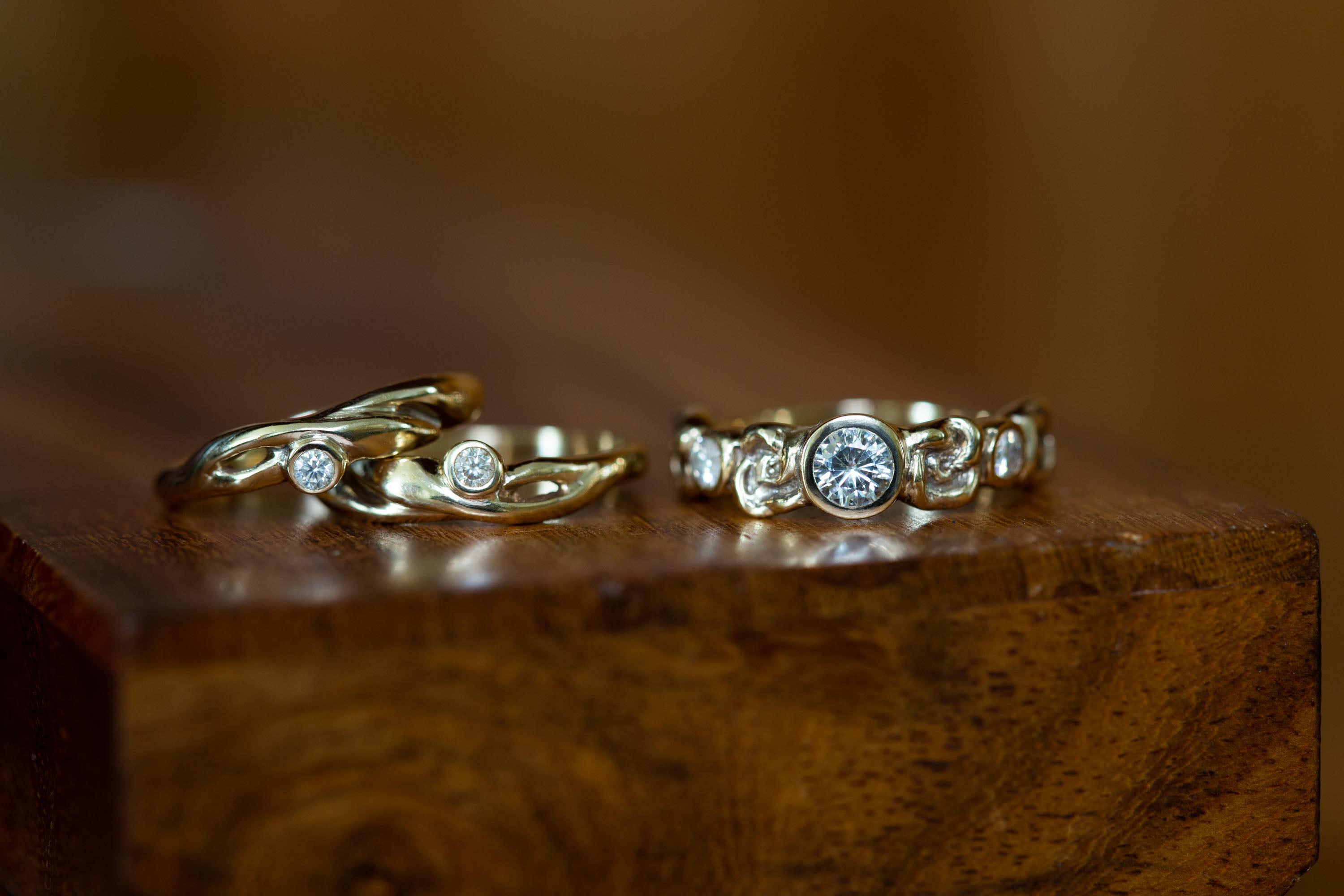 Art Nouveau Ring Stack - Diamond