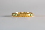 Load image into Gallery viewer, Oak Leaves Wedding Ring - Emerald
