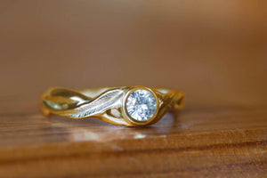 Willow Leaves Engagement Ring
