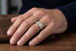 Load image into Gallery viewer, Wide Oak Leaves Ring - Silver
