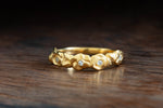 Load image into Gallery viewer, Floral Half Eternity Ring - Diamond
