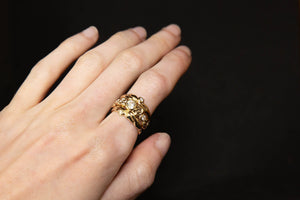 Art Nouveau Ring Stack - Diamond