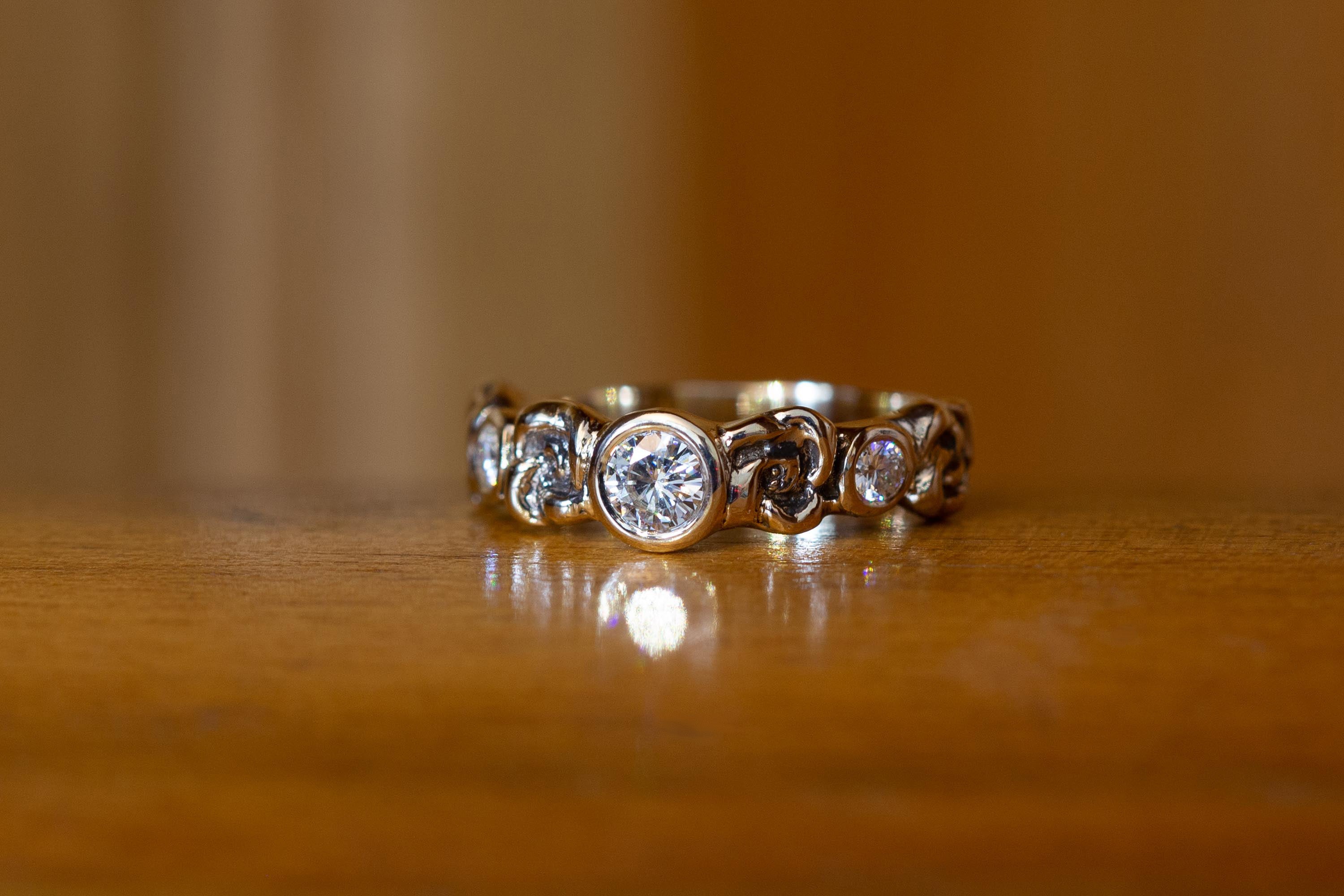 Art Nouveau Ring Stack - Diamond
