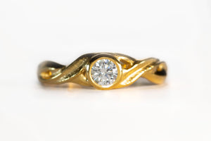 Willow Leaves Engagement Ring