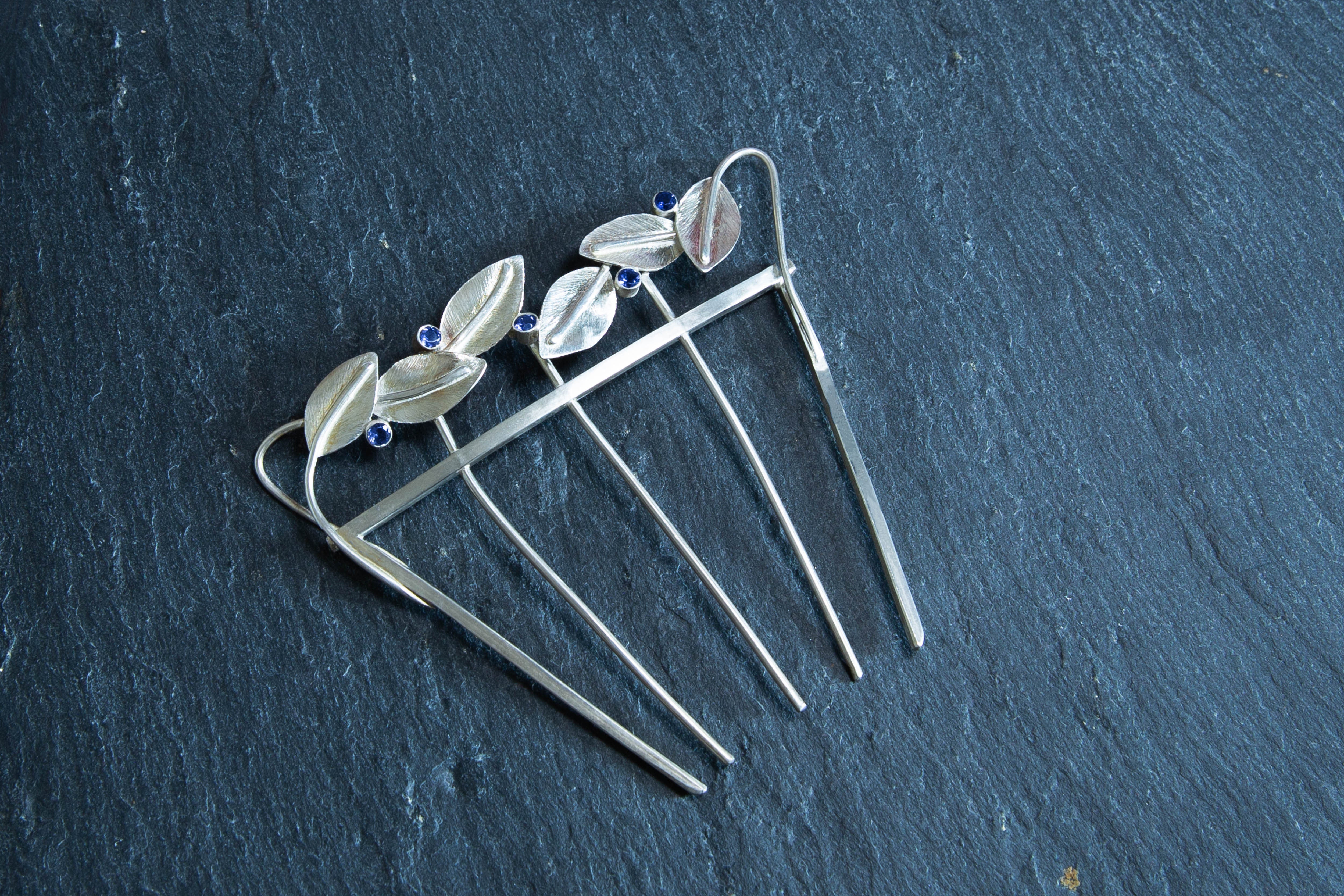 Luned Hair Comb - Silver